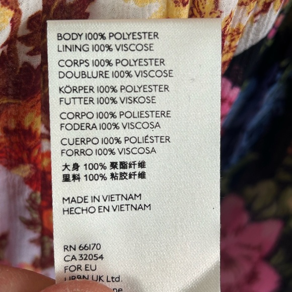 Anthropologie women’s large Shara Pleated  Dress Patchwork Floral - Picture 9 of 15